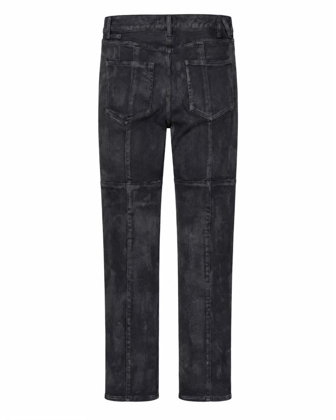 Coating Denim Pants / Black