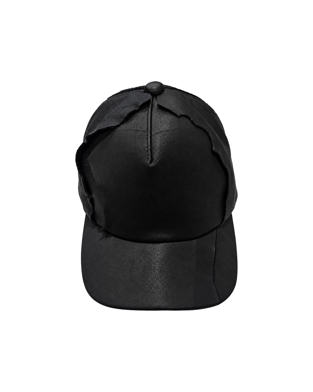Unformed Leather Cap / Black