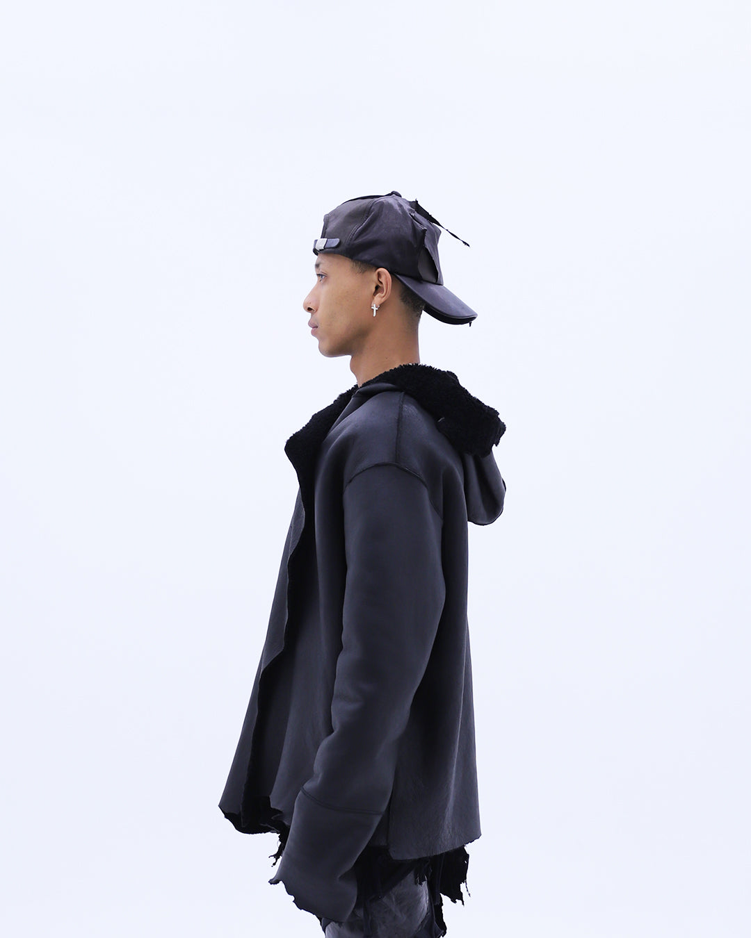Unformed Leather Cap / Black