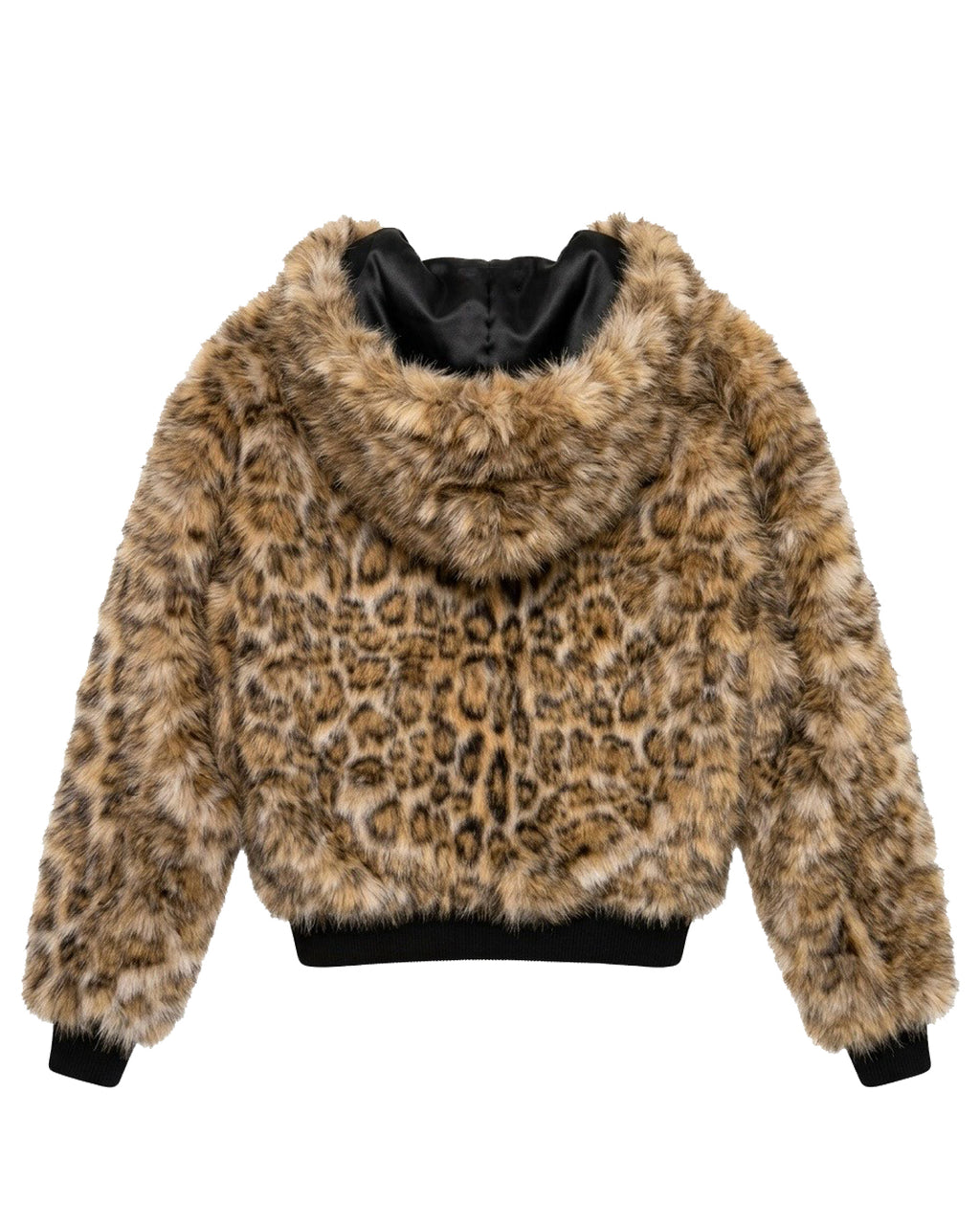 Reversible Leopard Fur Jacket / Black