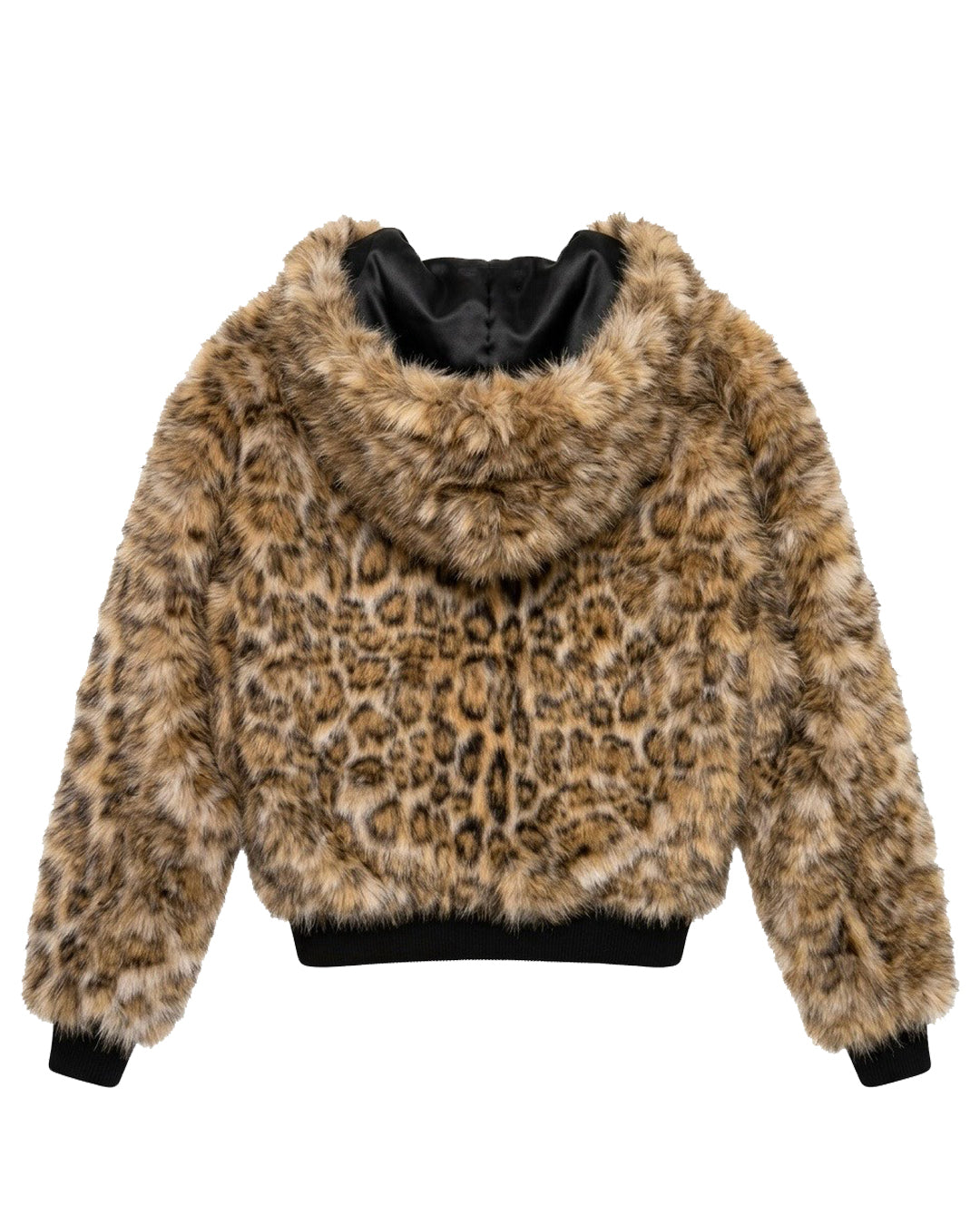 Reversible Leopard Fur Jacket / Black
