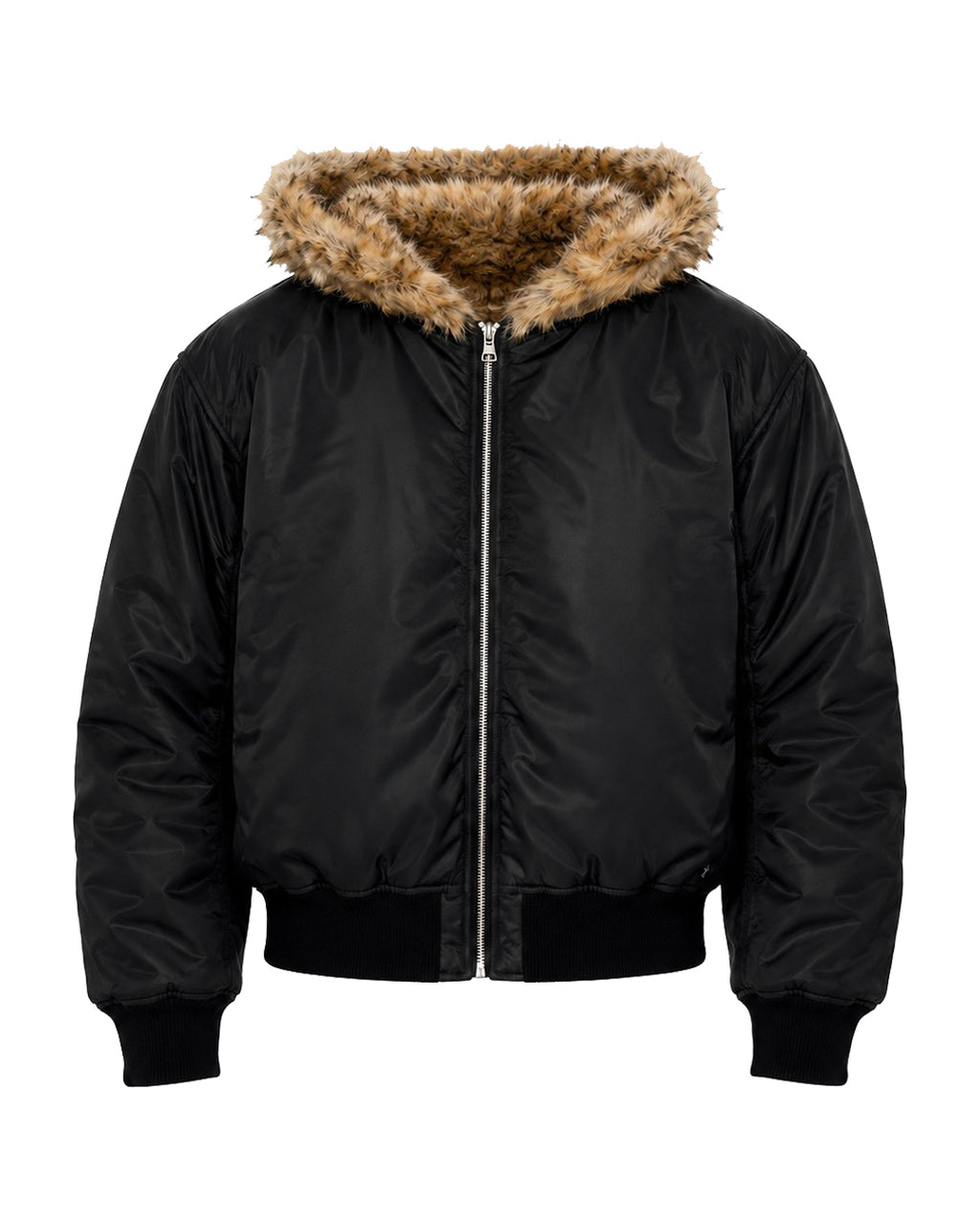 Reversible Leopard Fur Jacket / Black