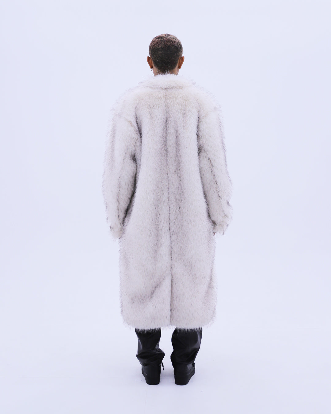 Long White Fur Coat / White