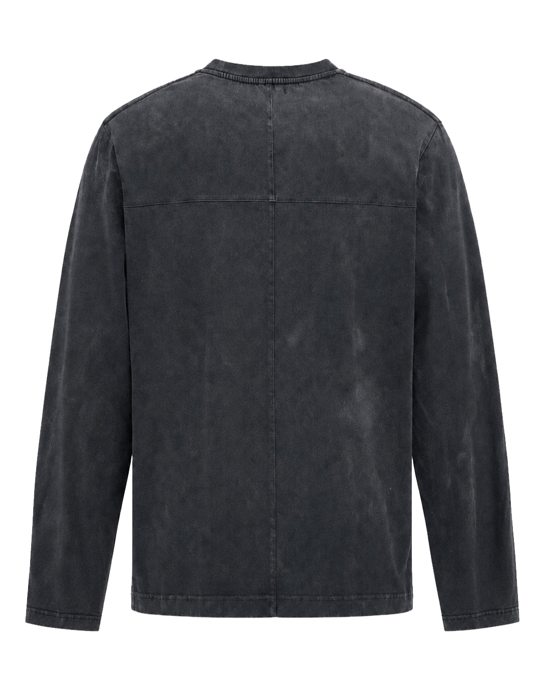 Safety Pin Washed L/S T-Shirt / Wash Black