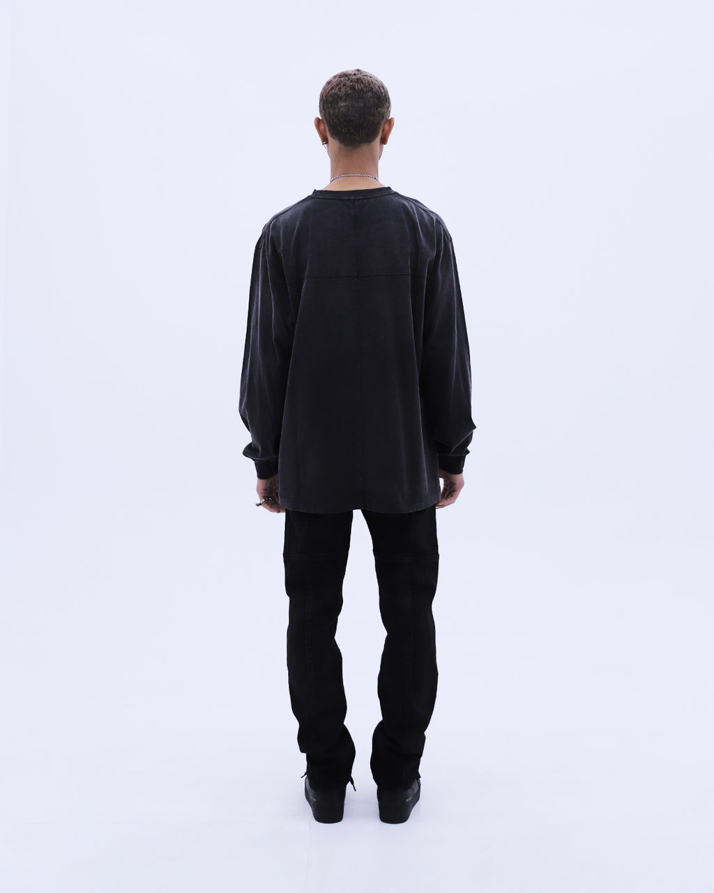 God Hate Unformed Washed L/S T-Shirt / Wash Black