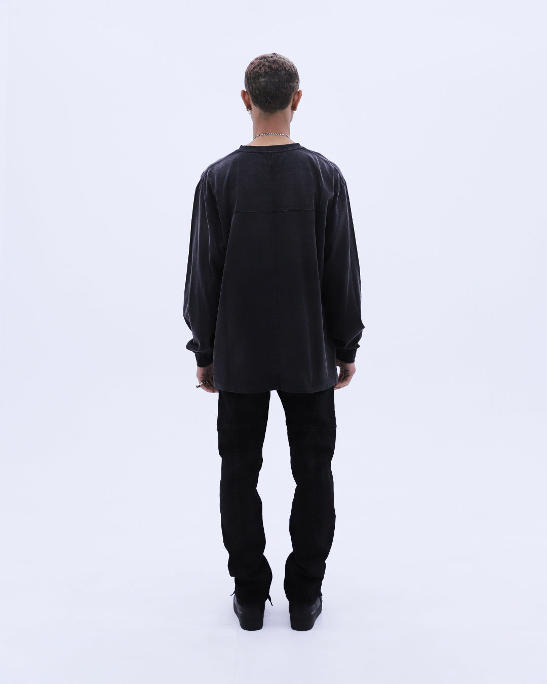 God Hate Unformed Washed L/S T-Shirt / Wash Black