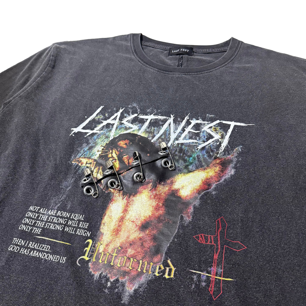 God Hate Unformed Washed L/S T-Shirt / Wash Black