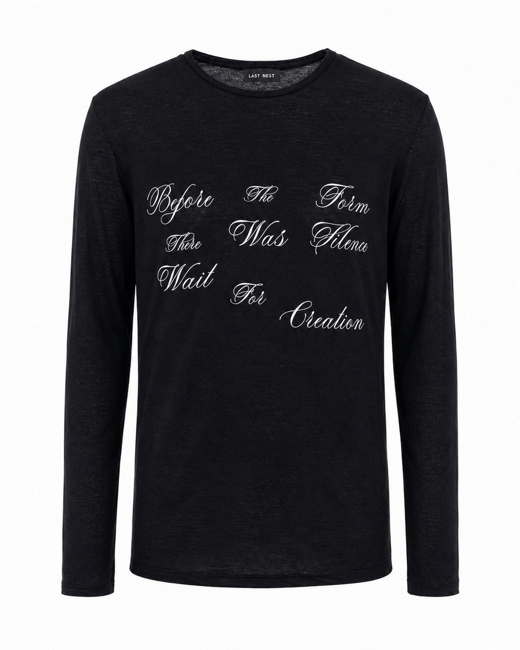 Lettering See-through L/S T-Shirt / Black