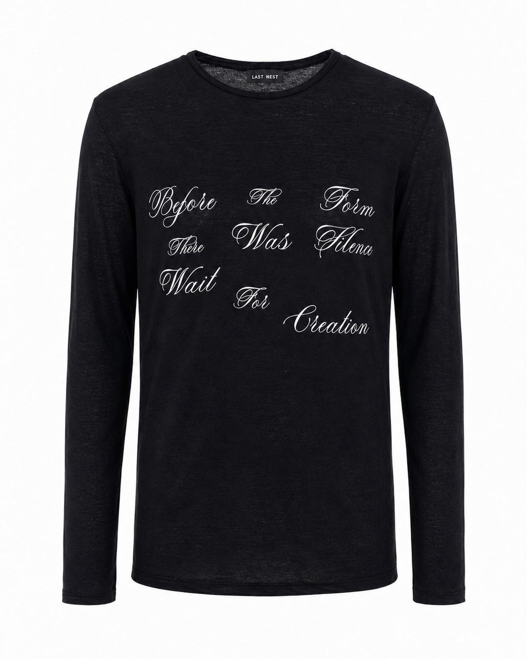 Lettering See-through L/S T-Shirt / Black
