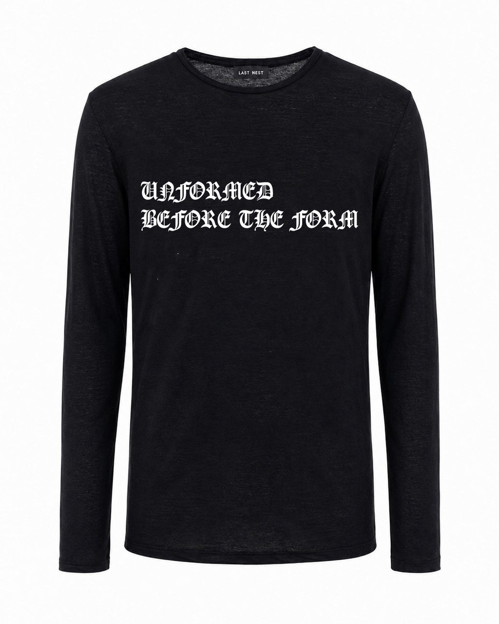 Old English See-through L/S T-Shirt / Black