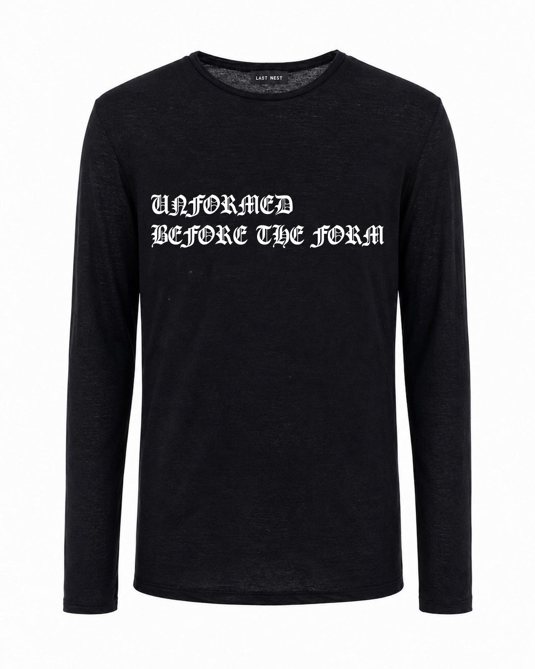Old English See-through L/S T-Shirt / Black