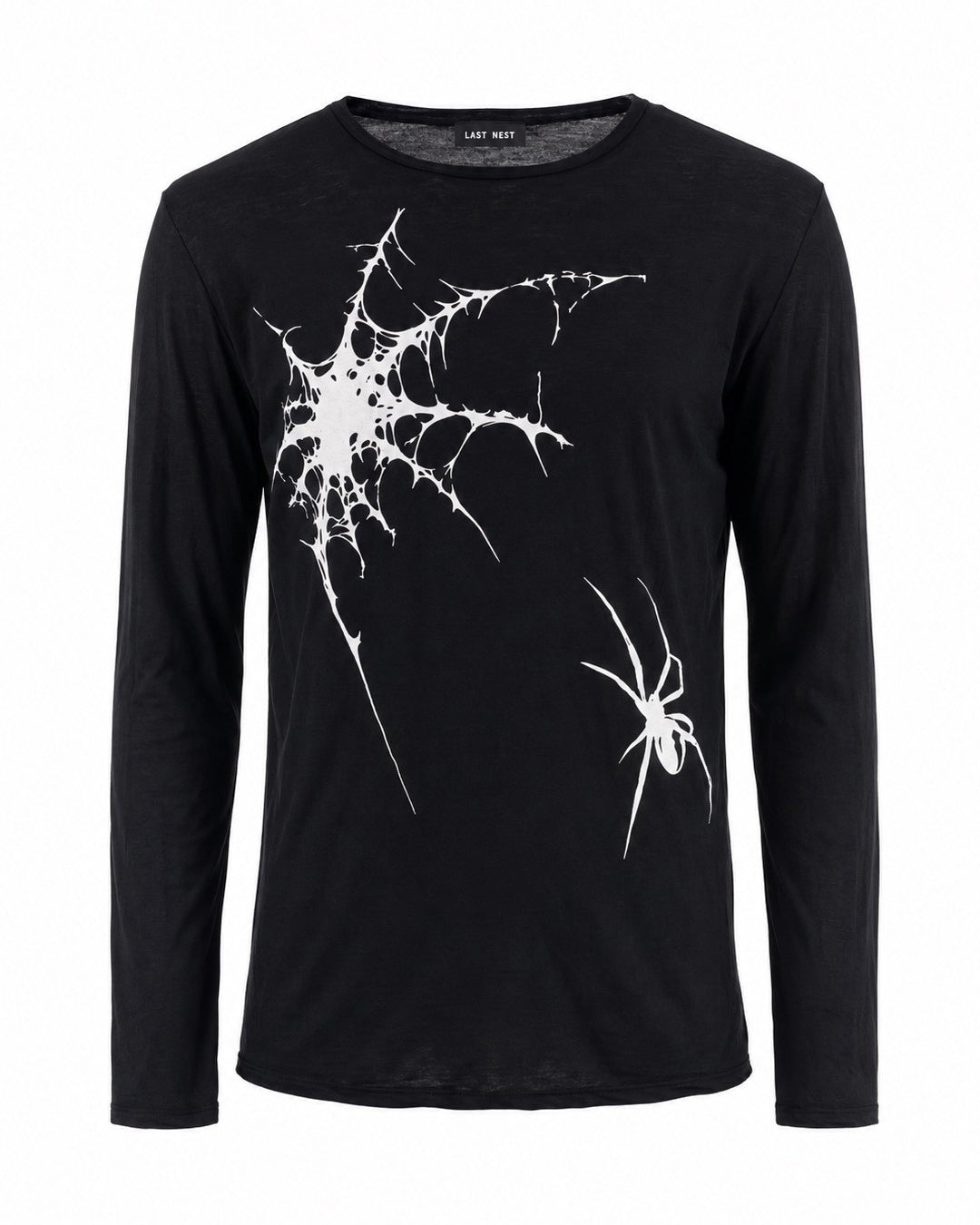 Spider Web See-through L/S T-Shirt / Black