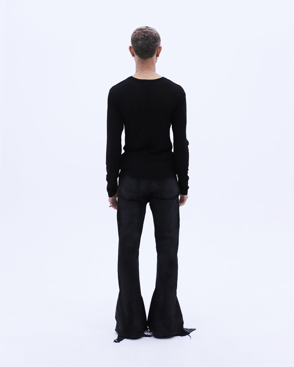 Spider Web See-through L/S T-Shirt / Black