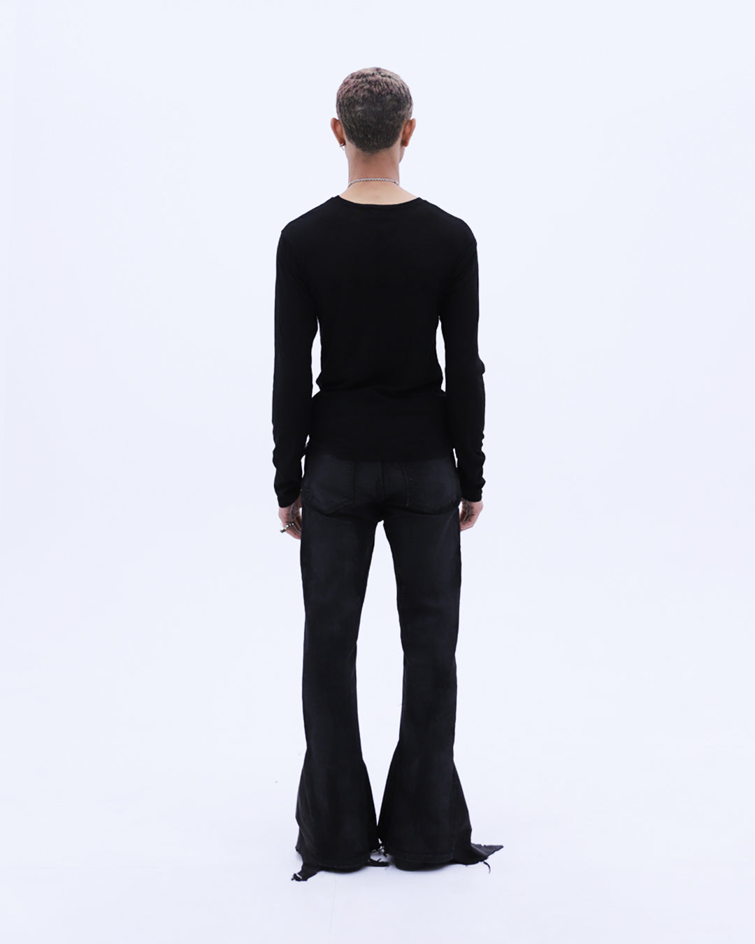 Spider Web See-through L/S T-Shirt / Black