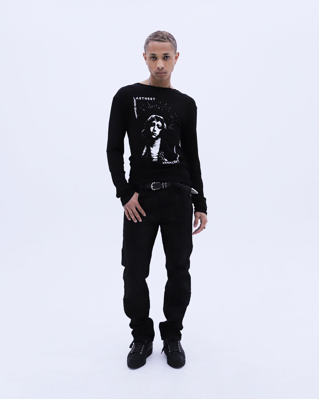 Maria See-through L/S T-Shirt / Black