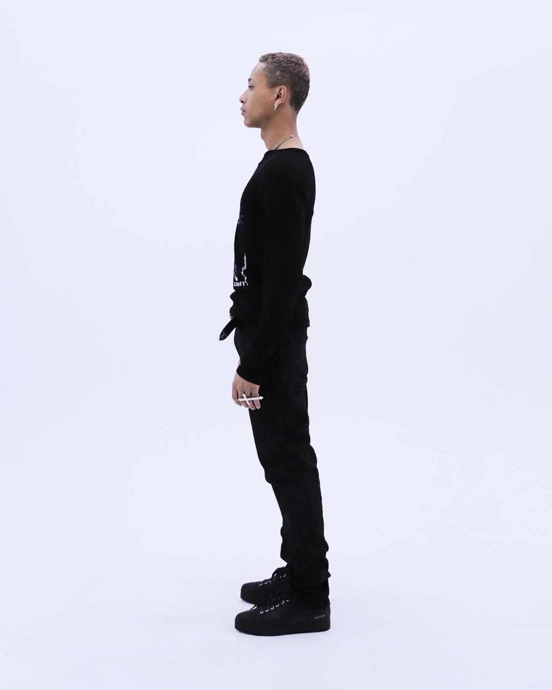 Maria See-through L/S T-Shirt / Black