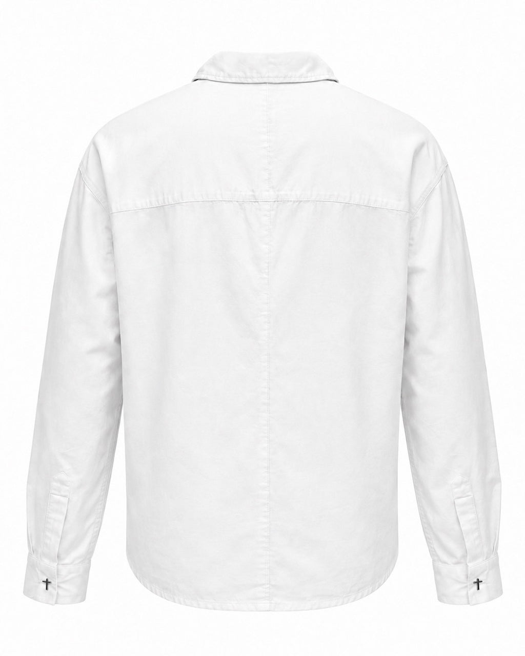 White Cross Button L/S Shirts / White