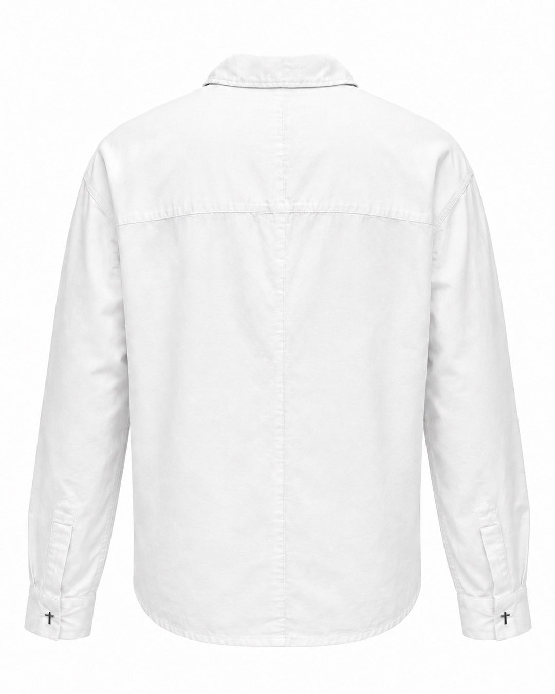White Cross Button L/S Shirts / White