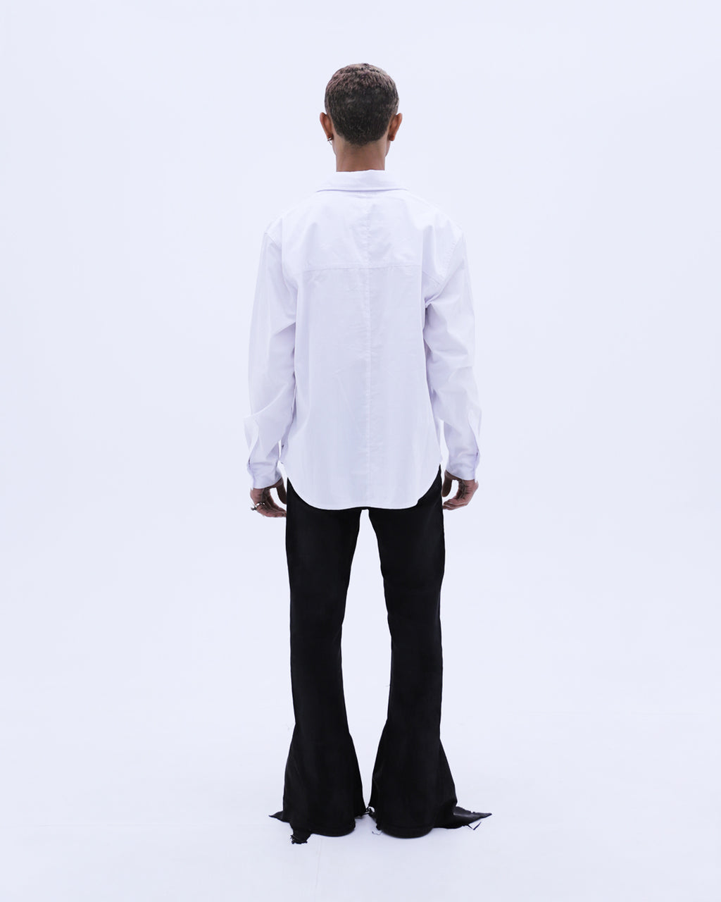 White Cross Button L/S Shirts / White