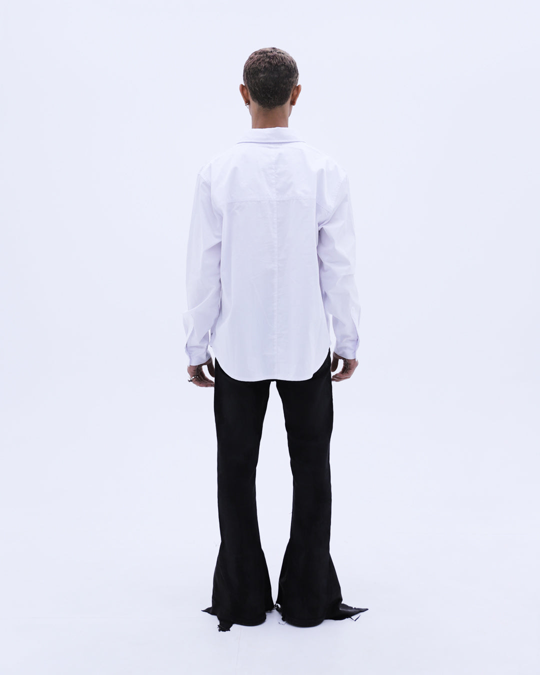 White Cross Button L/S Shirts / White