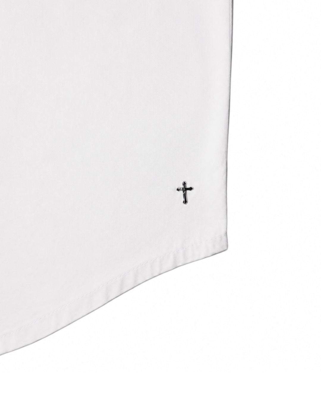 White Cross Button L/S Shirts / White