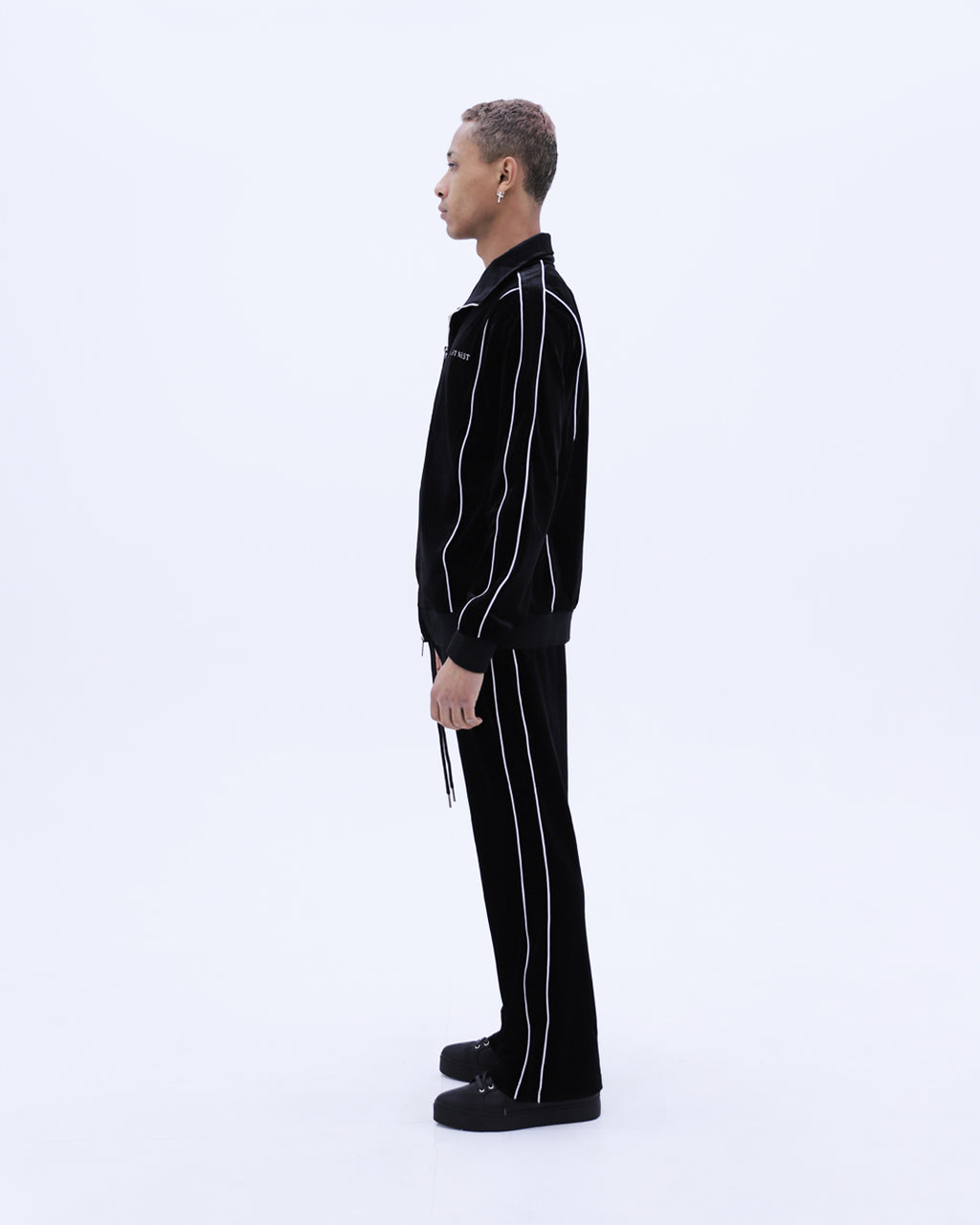Velvet Track Jacket / Black