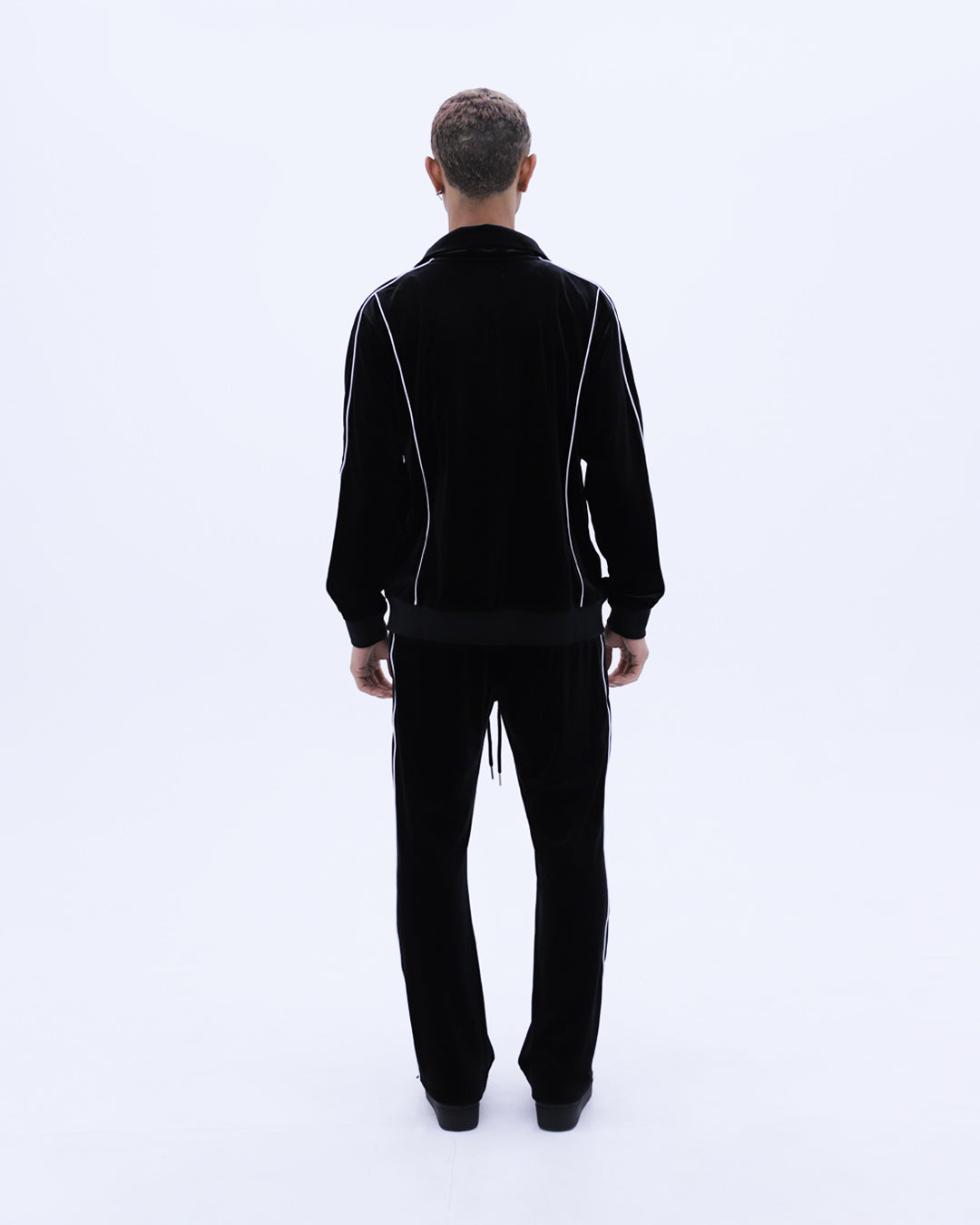 Velvet Track Pants / Black