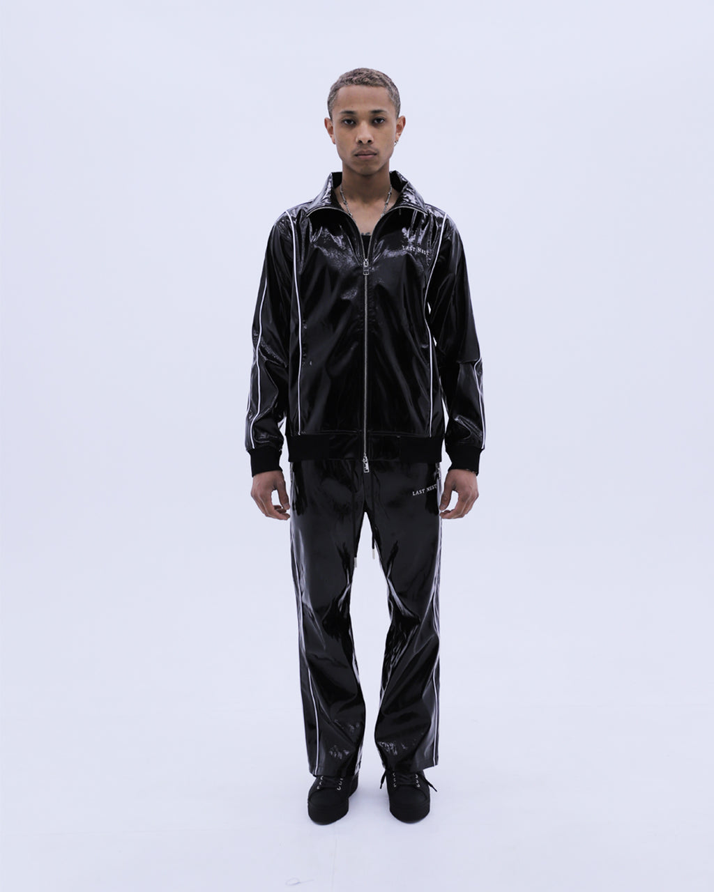 Patent Track Jacket / Black