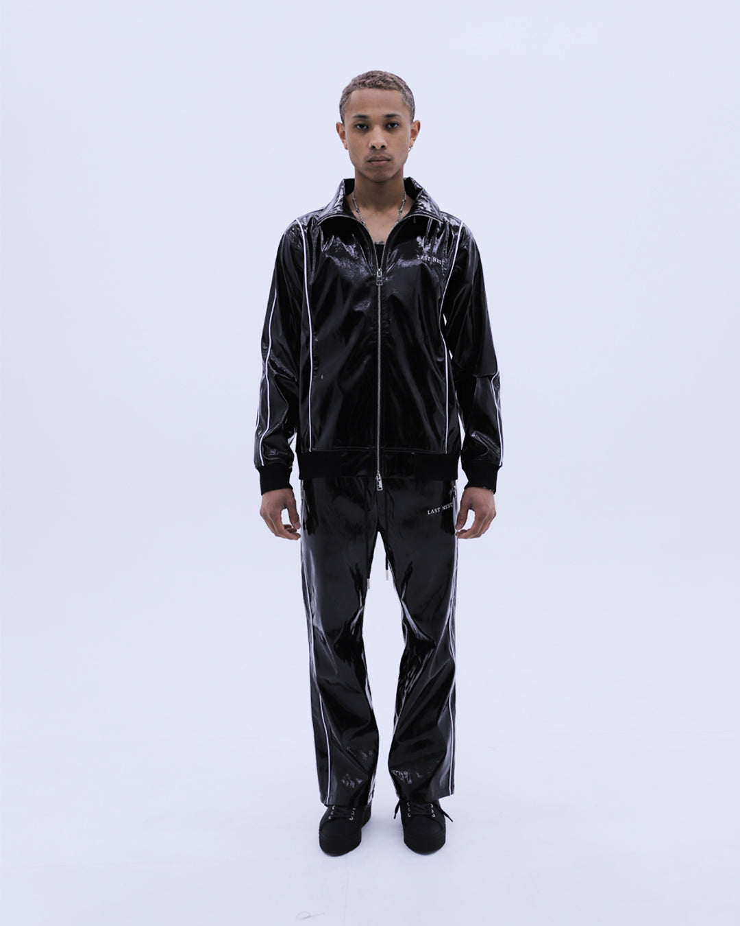 Patent Track Jacket / Black