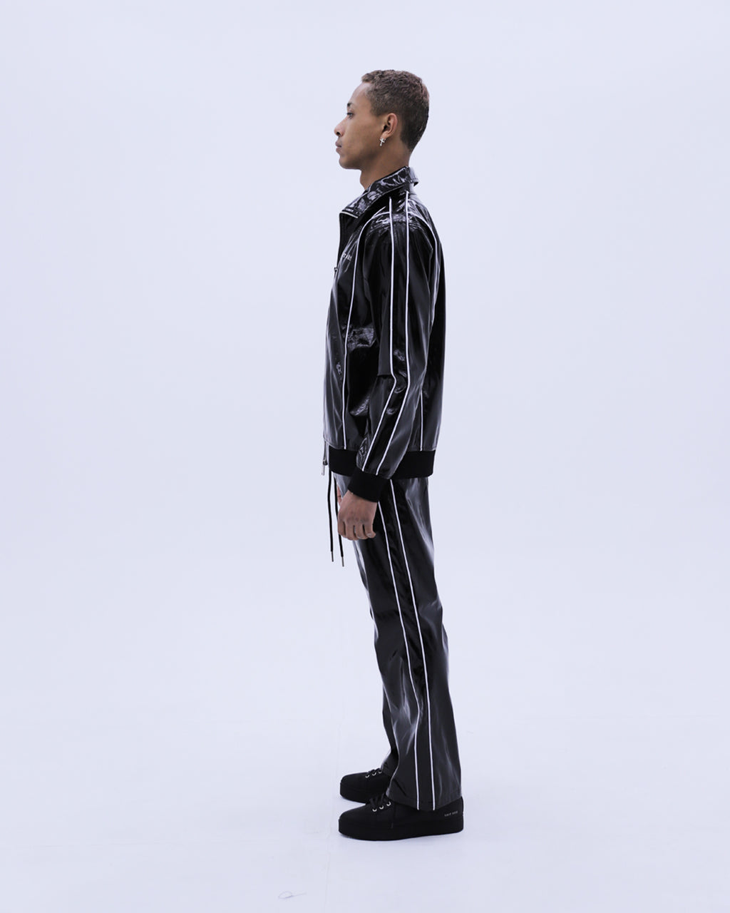 Patent Track Jacket / Black