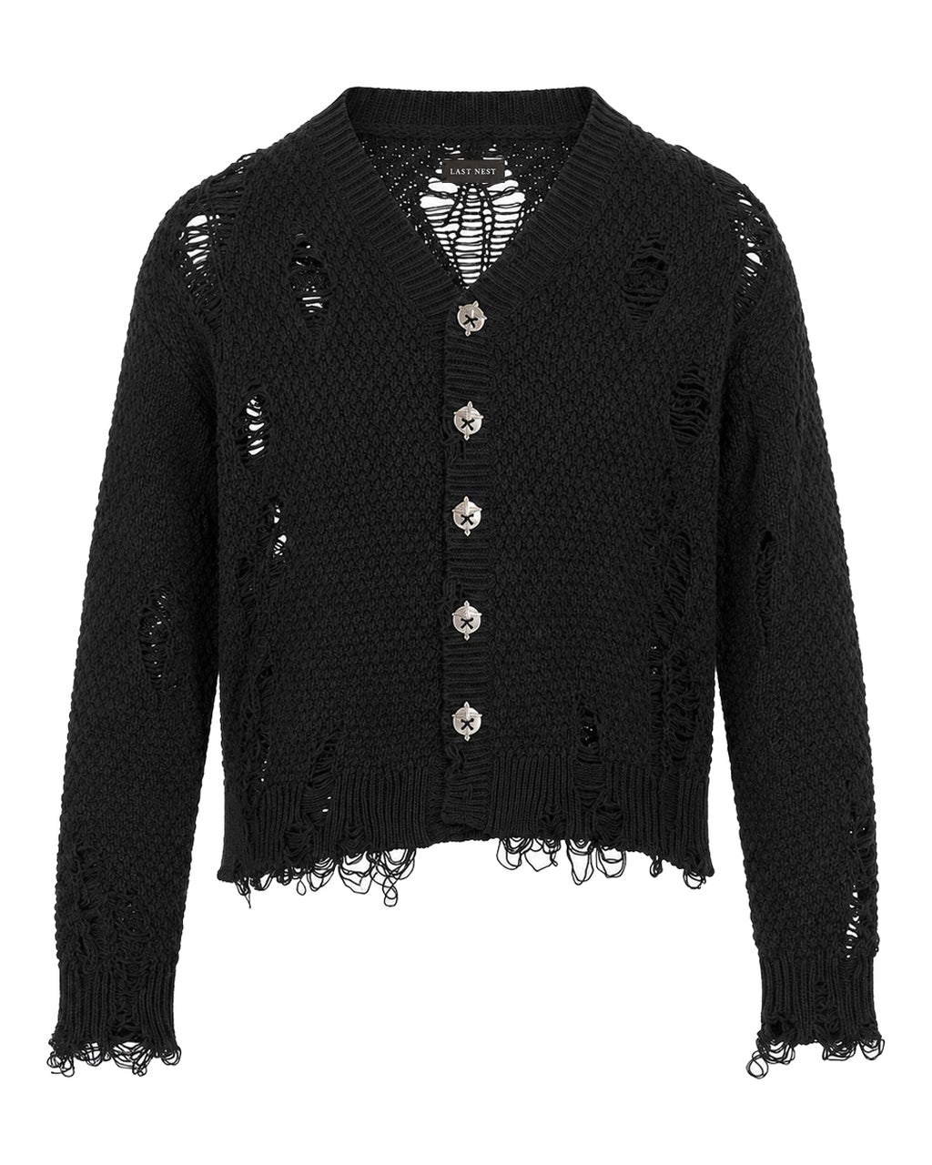 Damaged Cardigan / Black