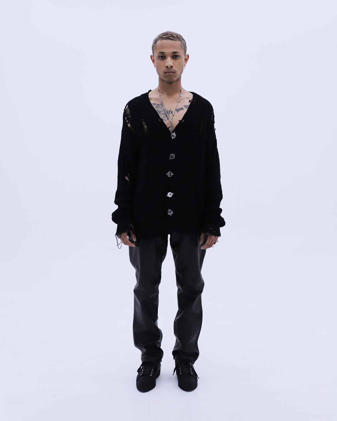Damaged Cardigan / Black