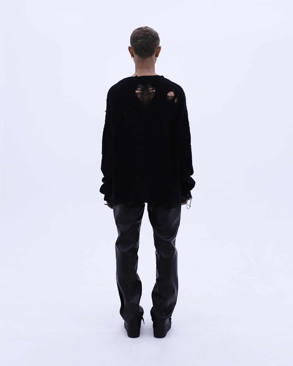 Damaged Cardigan / Black