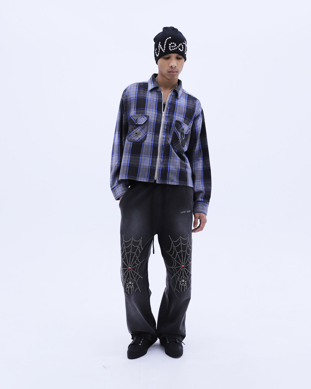 HTC x LAST NEST Studs Flannel Shirt / Assort 1