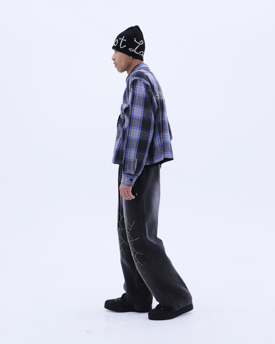 HTC x LAST NEST Studs Flannel Shirt / Assort 1
