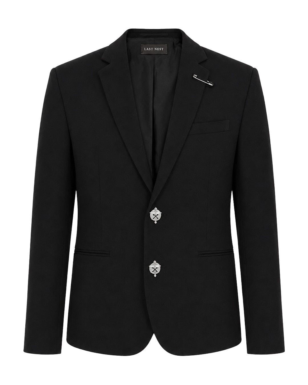 Cross Button Tailored Jacket / Black