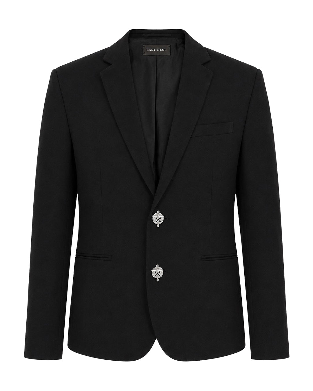 Cross Button Tailored Jacket / Black