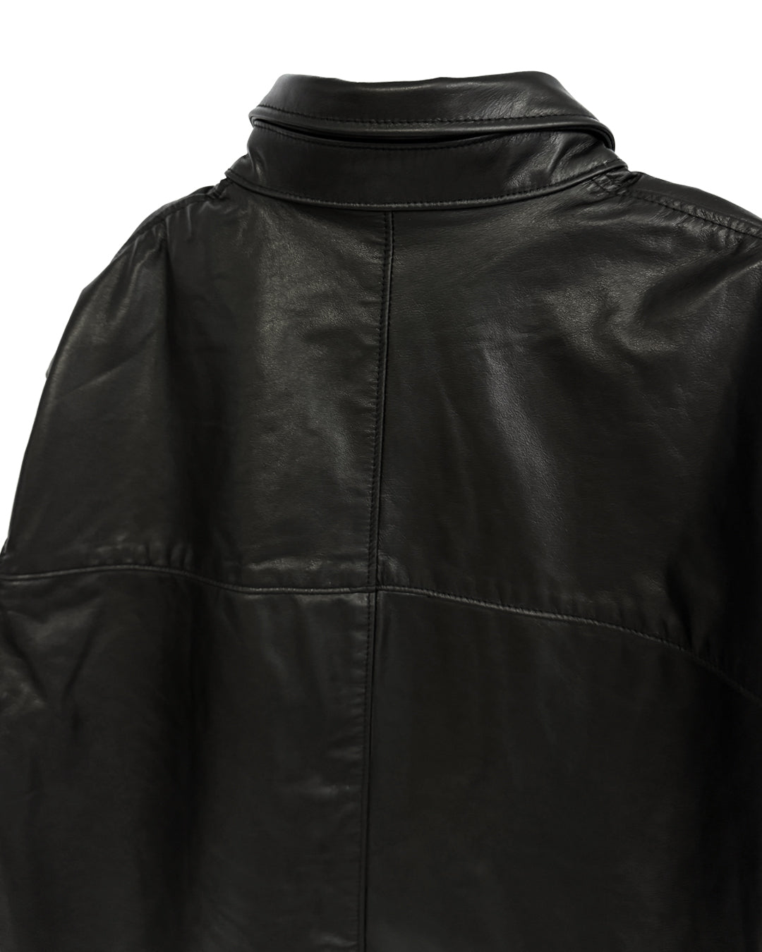 Leather L/S Shirts / Black