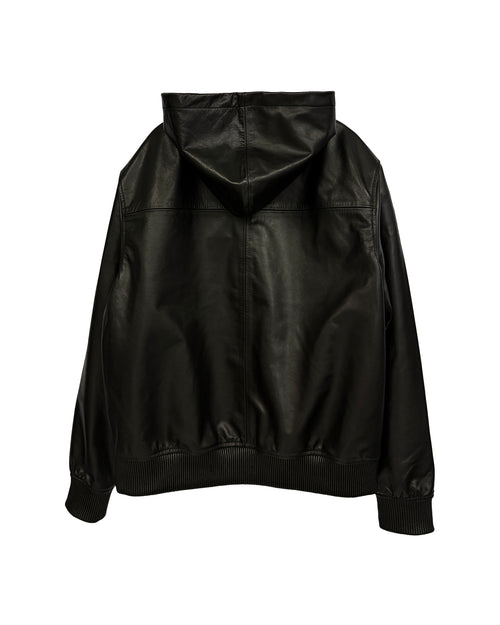 Leather Hoodie / Black｜LAST NEST Official Online Site