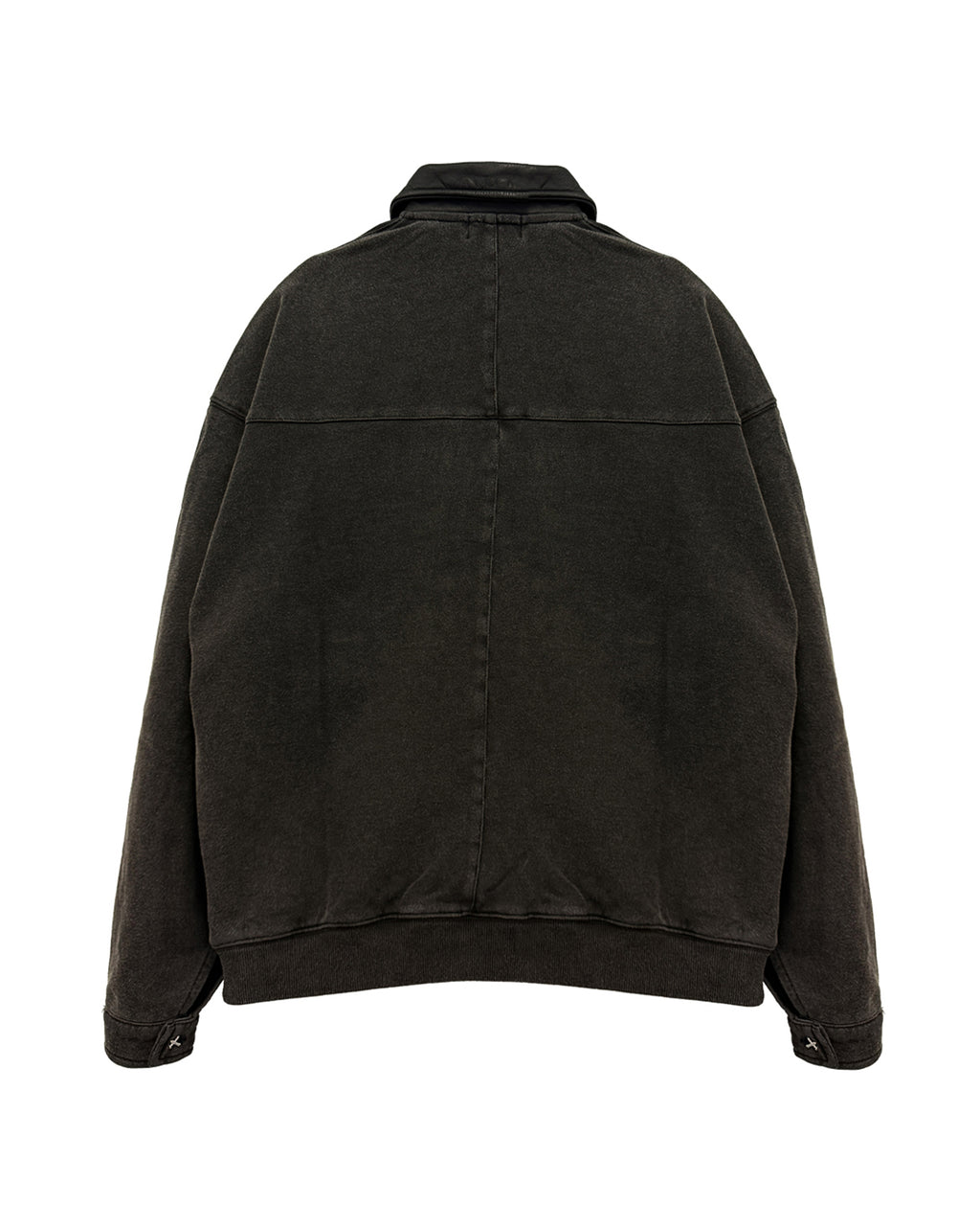 Leather Wash Sweat / Black