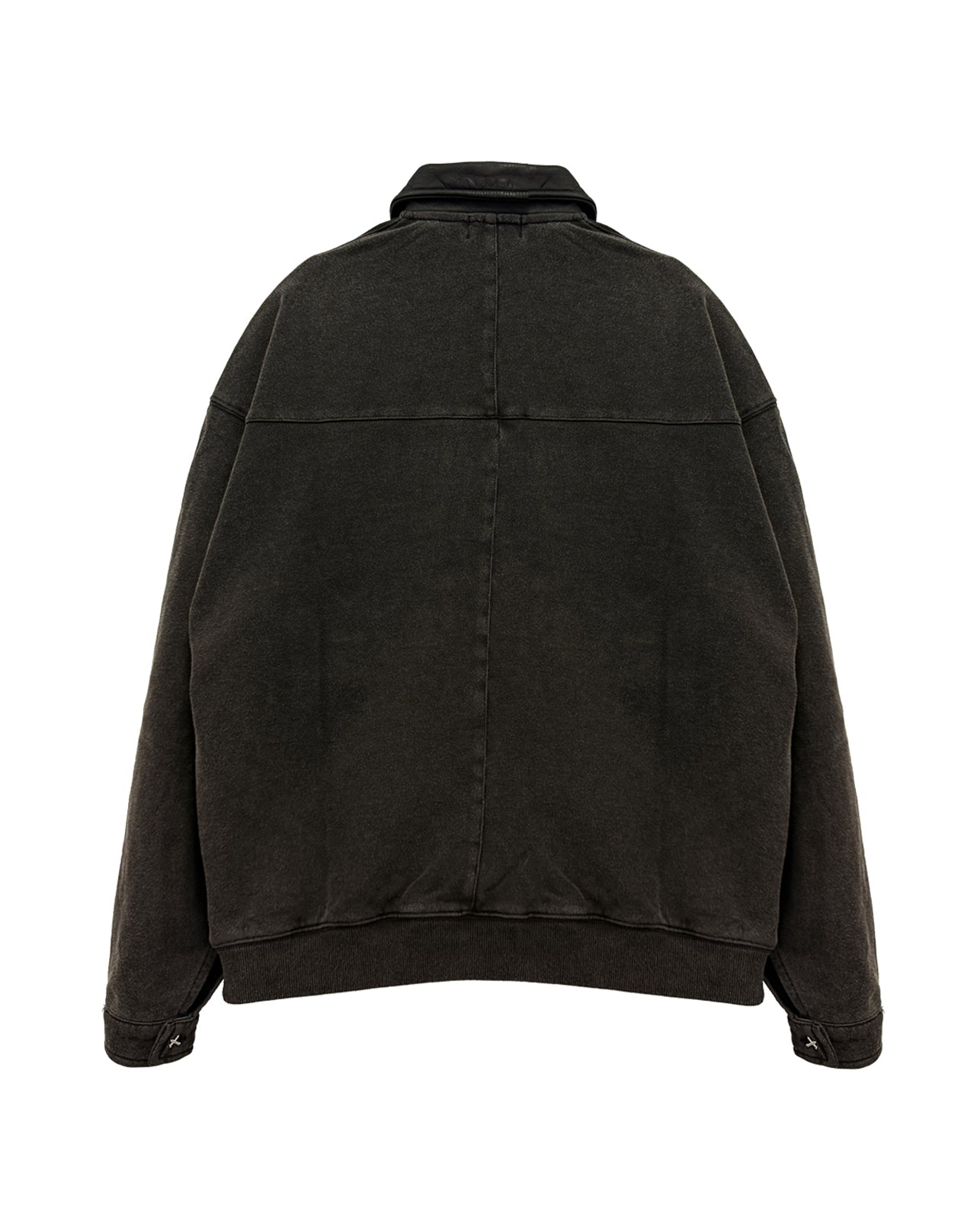 Leather Wash Sweat / Black