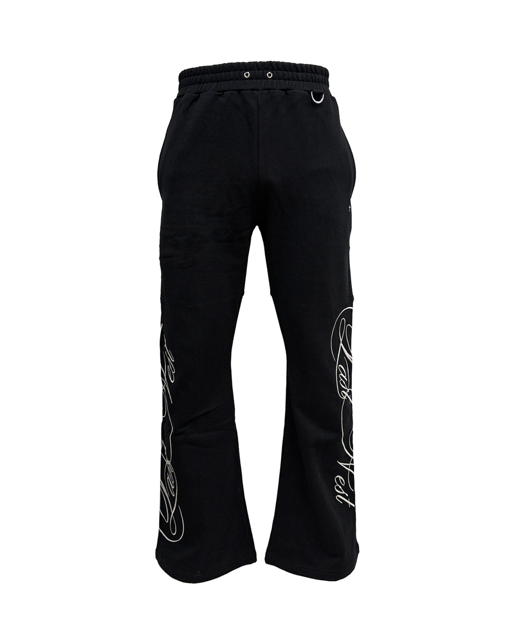 Embroidery Sweat Pants / Black