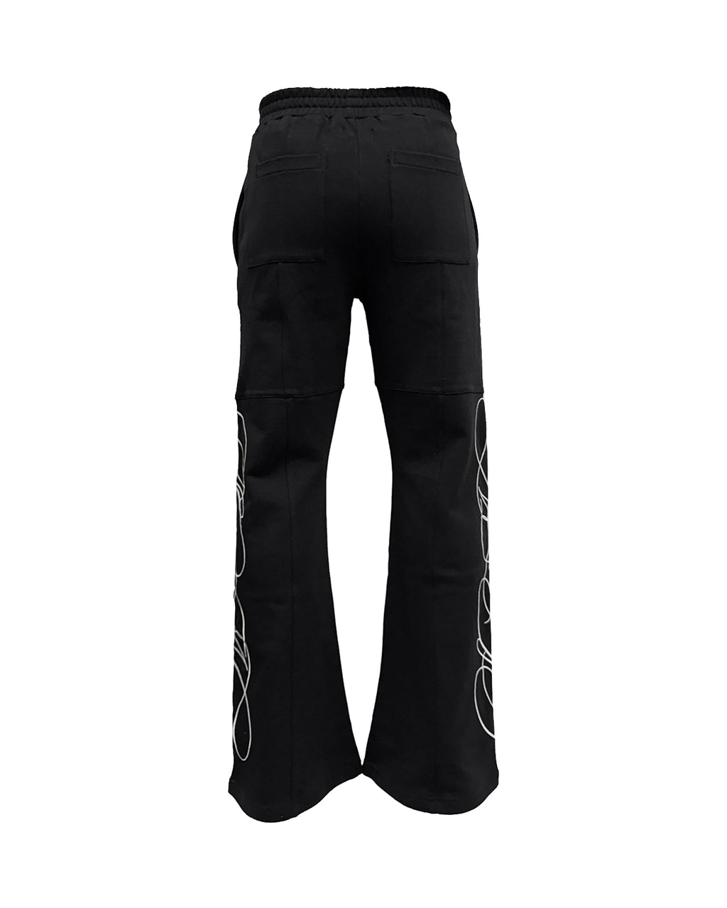 Embroidery Sweat Pants / Black