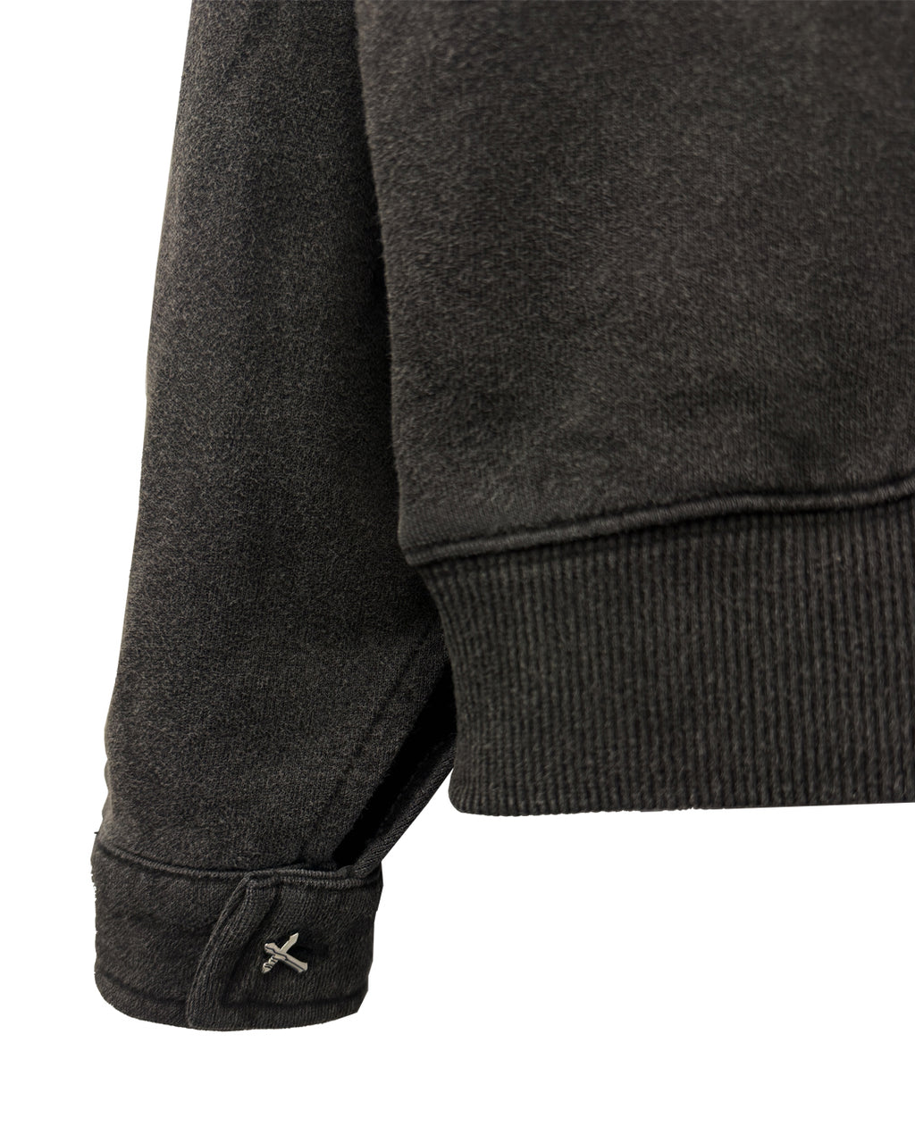 Leather Wash Sweat / Black
