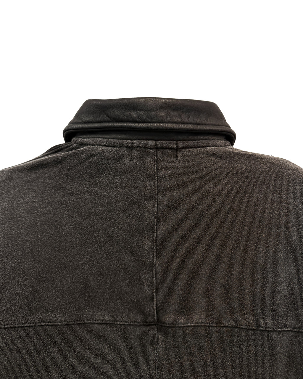 Leather Wash Sweat / Black