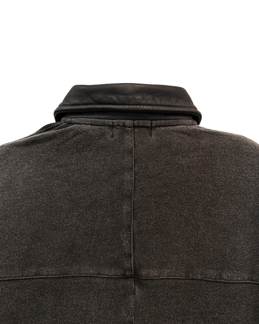 Leather Wash Sweat / Black