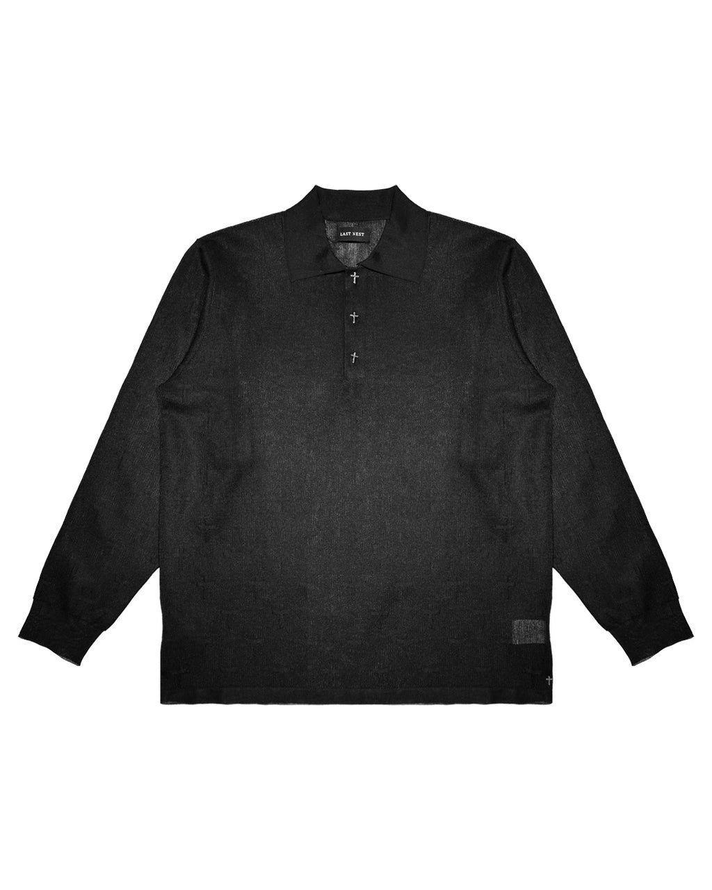 Cross Polo L/S Shirts / Black