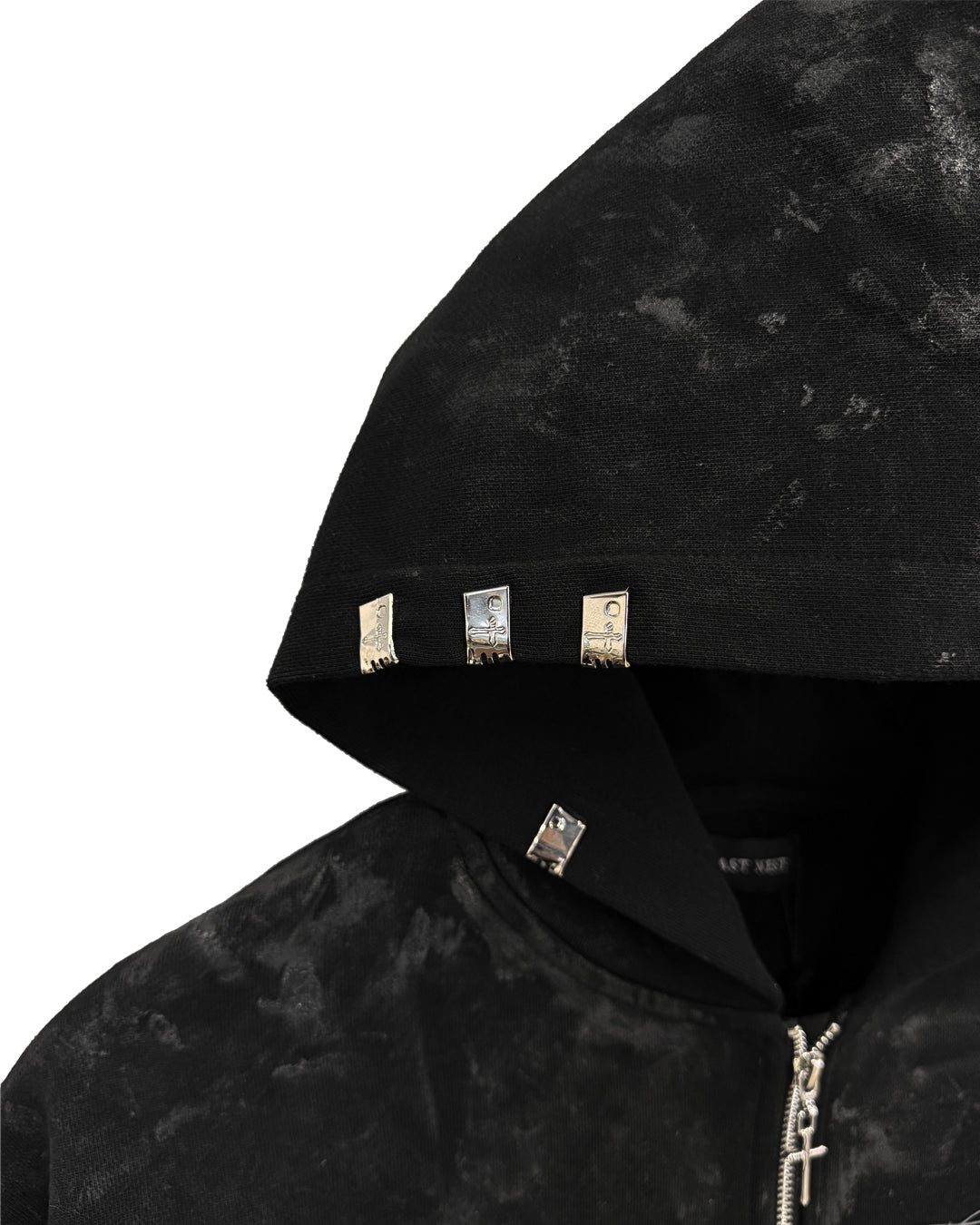 ジャケット・アウター LAST NEST Allover Cross Zip-up Hoodie Allover Cross Zip-up Hoodie / Black｜LAST NEST Official Online Site