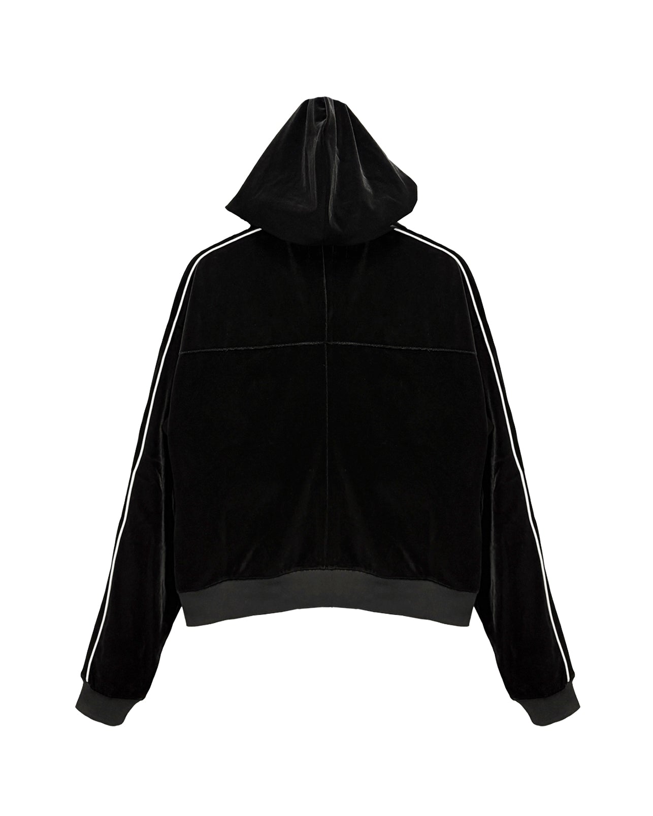 Velvet Track Hoodie / Black