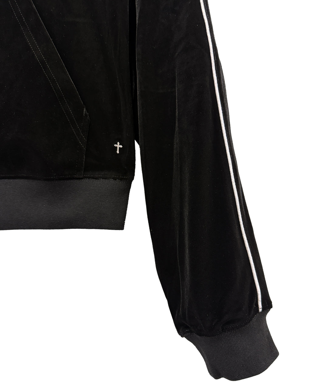 Velvet Track Hoodie / Black